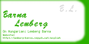 barna lemberg business card